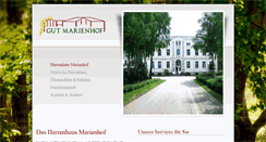 Desktop Screenshot of herrenhaus-marienhof.de